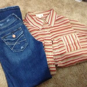 Striped Chiffon Top!!