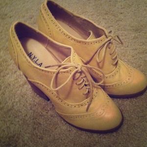 Lace ankle heels