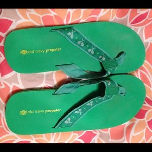 Old Navy preppy tennis flip flops