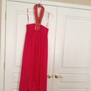 Fuchsia Pink Evening Gown