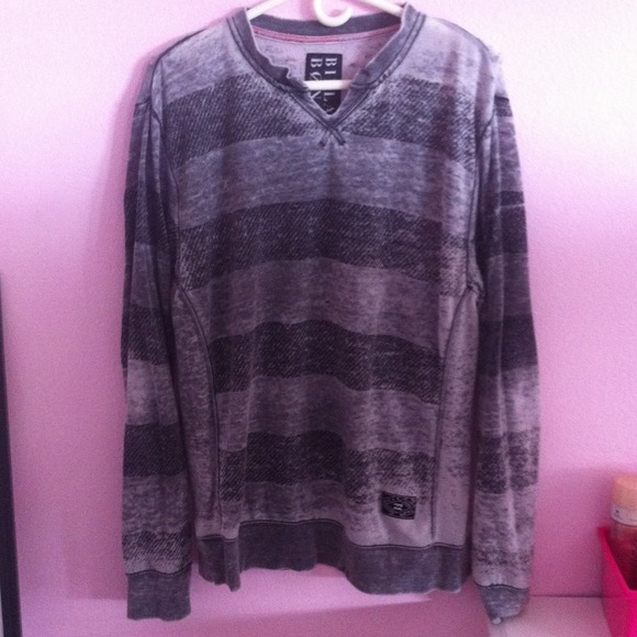 Billabong long sleeve grey striped shirt - Picture 1 of 3