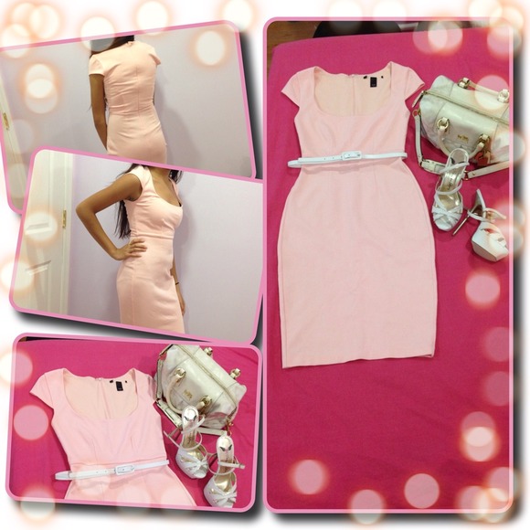 VS pink knee length dress.