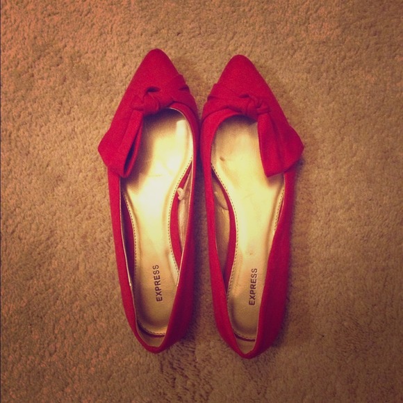 Express Shoes - ✨SALE✨ Red Express Pointy Flats