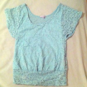Lace short sleeve shirt