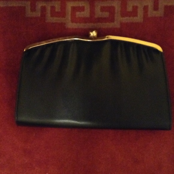 Gorgeous black leather clutch