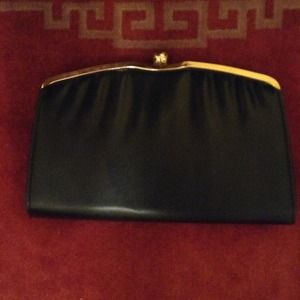Gorgeous black leather clutch