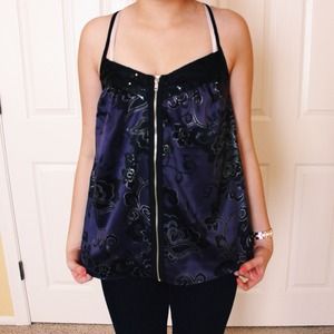 Purple and Black Top