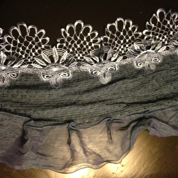 Slate Blue Cashmere Scarf NWOT - Picture 3 of 3