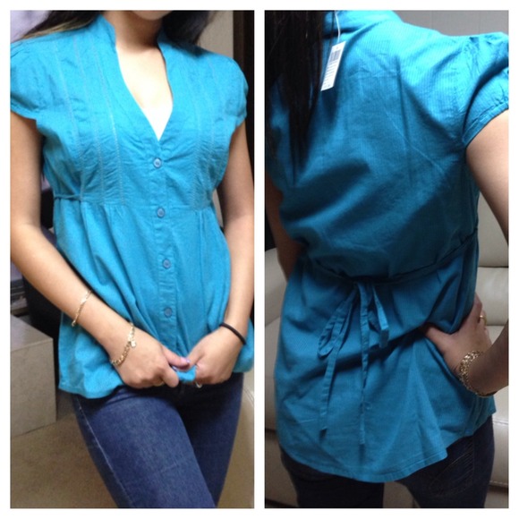 Y2K Vintage Blue Button Down Shirt