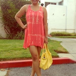 Orange Tye-dye Tunic Dress/Shirt