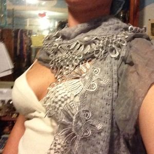 Ice Blue Cashmere Scarf