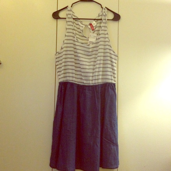 Denim & Stripes Dress 👗