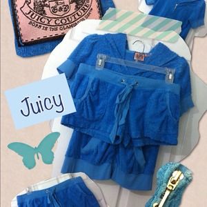 Authentic Juicy Couture terry shorts track SET