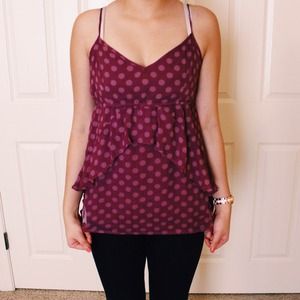 Purple Polka Dotted Top