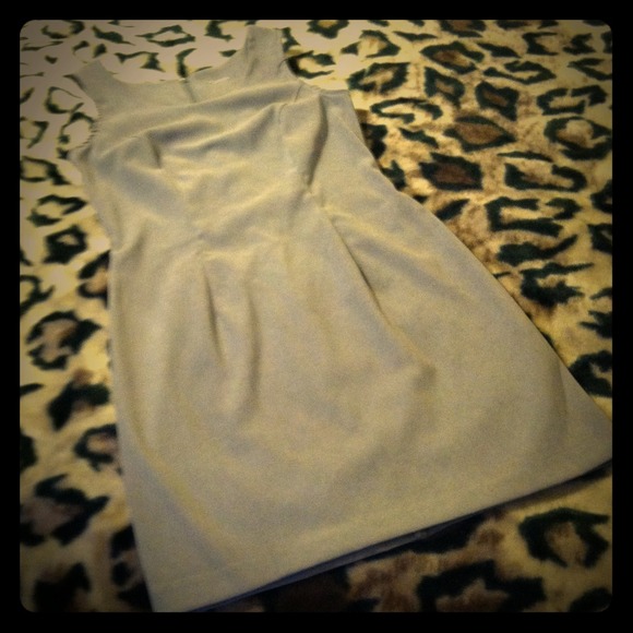 Gray suede feel dress