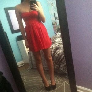 RESERVED!!!! Red skater dress SIZE SMALL