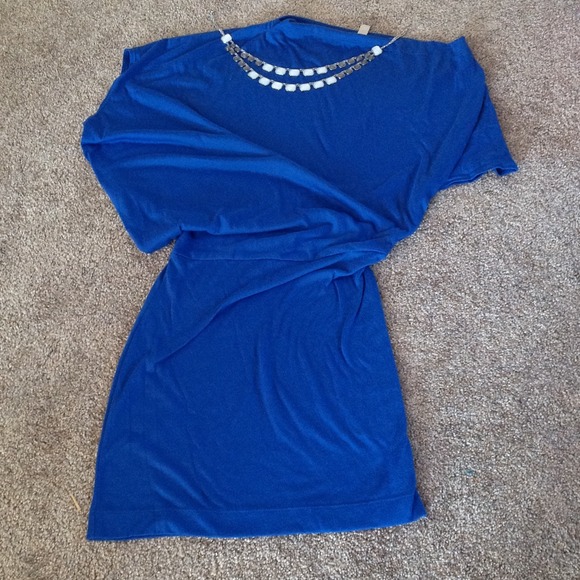 Off the Shoulder Blue Dress