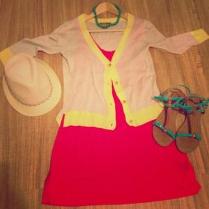 Magenta cotton dress