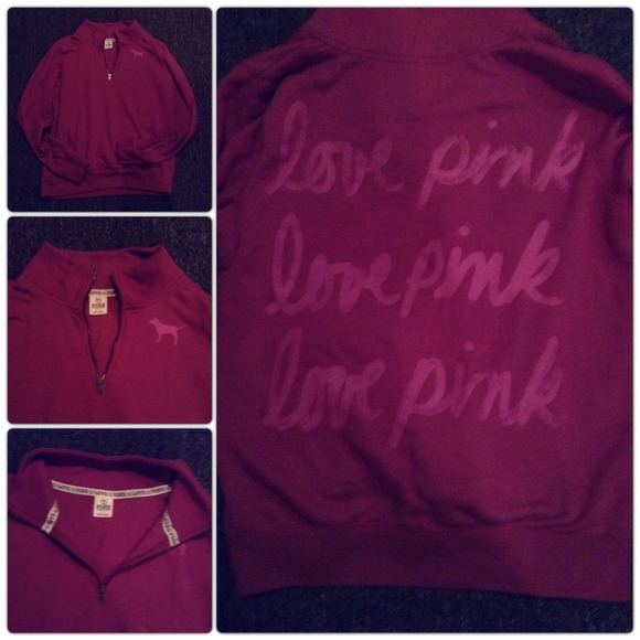 Large Victoria's Secret Pink Half Zip Sweater