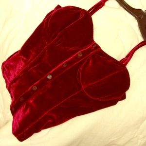 Sexy red corset tank RESERVED