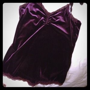 Purple velvet tank