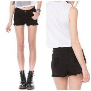 Brandy Melville high-waisted black shorts