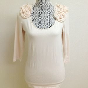 Nude Ruffle Blouse