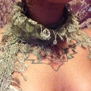 Sage Green Lace Scarf