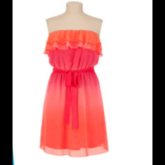 maurices Dresses & Skirts - Sold. Plus size strapless ombré dress