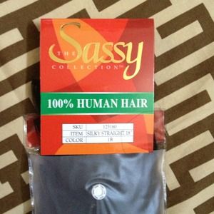 @Traded @Human hair extensions 18" black