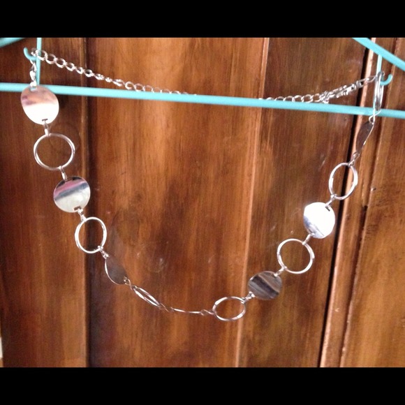 Silver chain belt