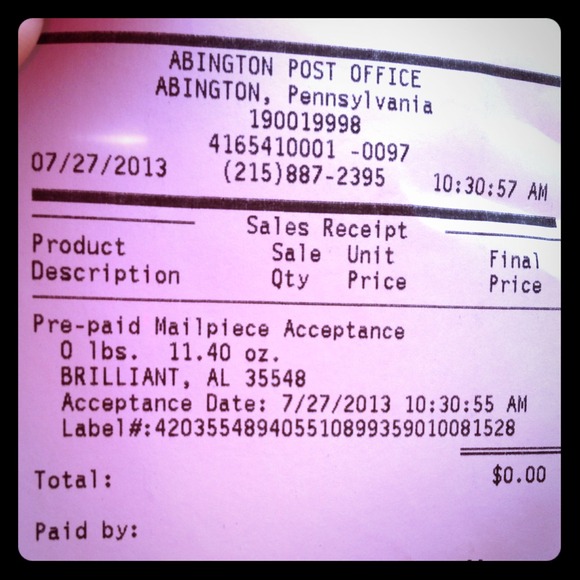 Shipped today!