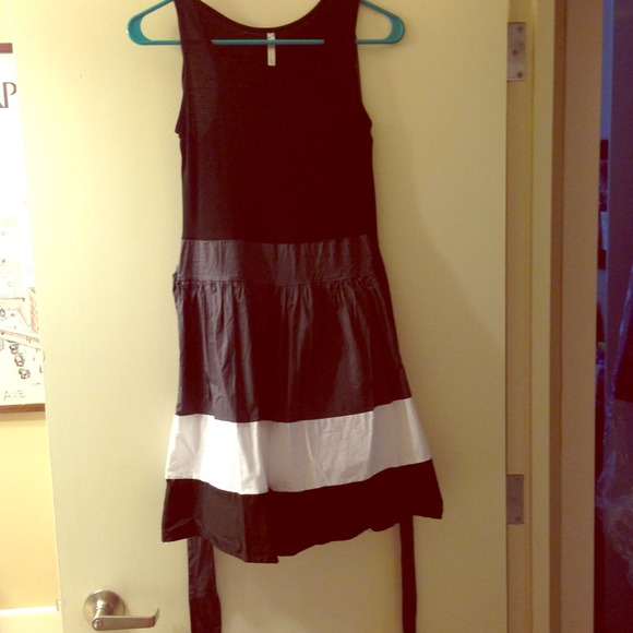 Black, white, and grey sundress