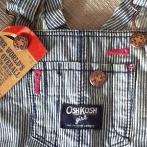 Twins TWO OshKosh 12 mos overalls girls