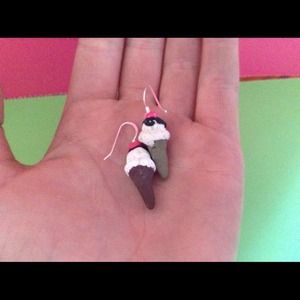 Ice cream cone earrings