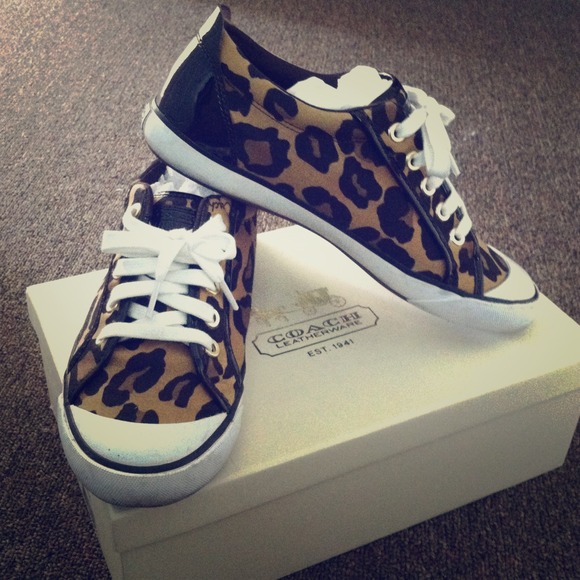 Leopard print coach shoes