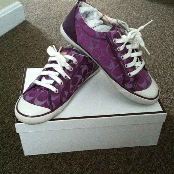 Plum colored coach shoes