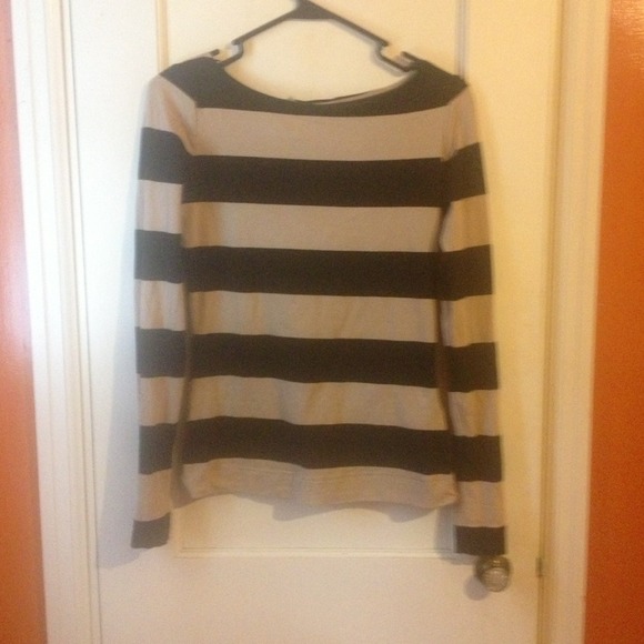 SOLD Striped Top, dress and black and peplum top - Picture 1 of 4