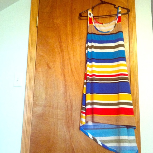 Hi low stripped summer dress