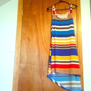 Hi low stripped summer dress