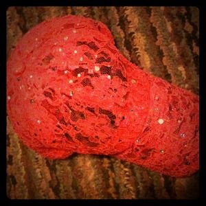 Somethingspecial pink cap with silver sequins