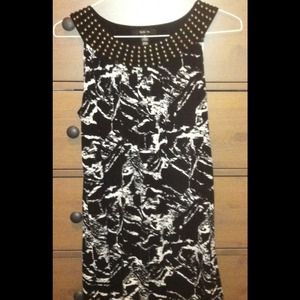 Black and White Patterned Dress