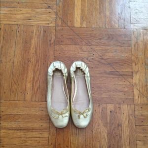 Lilly Pulitzer Gold bow flats