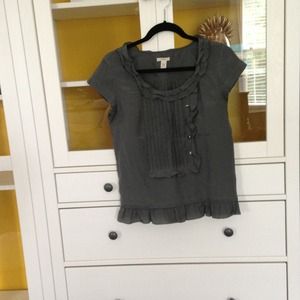 JCrew slate gray blouse