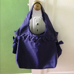 Bcbg navy blue nylon tote