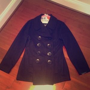 Black peacoat