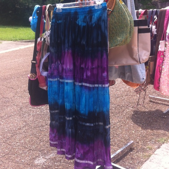 boho hippie maxi skirt