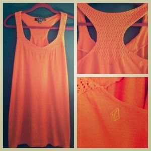 Orange Volcom racer back top