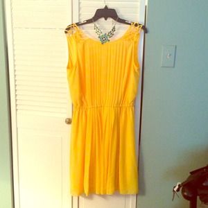 Jessica Simpson yellow a line dress