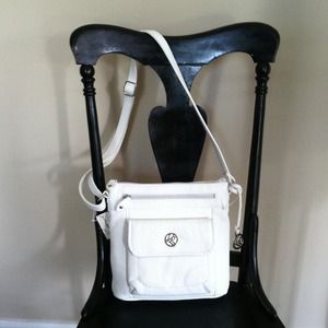 Kim Rogers White Leather Crossbody Bag